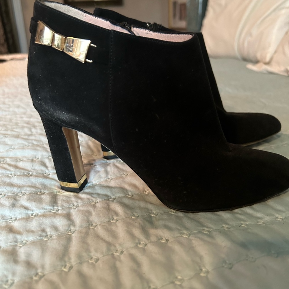 Kate Spade Black Suede Booties